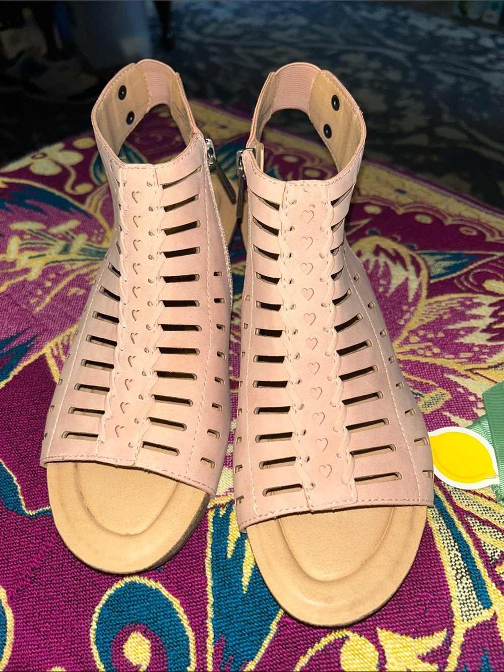 Earth pink wedge sandals - Picture 7 of 14